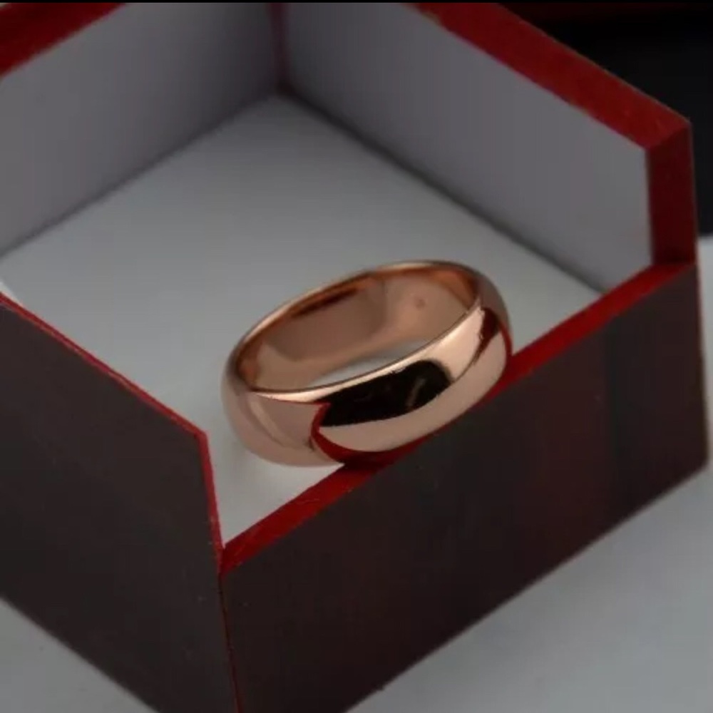 Rose Gold Filled Wedding Band.